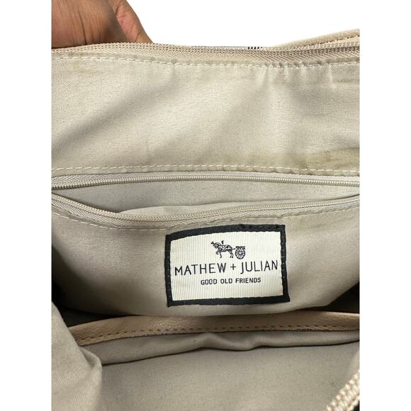 Mathew & Julian ivory cream large  leather tote bag purse - Picture 6 of 6